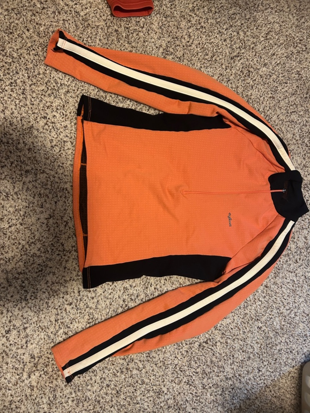 Sheebeast Coral and Black Full-Zip Women's Cycling long sleeve jersey